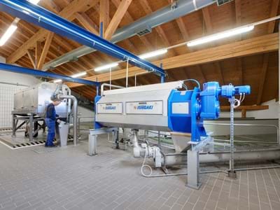 Sludge treatment line