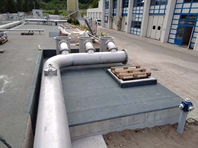Superstructures of the new return sludge pumps